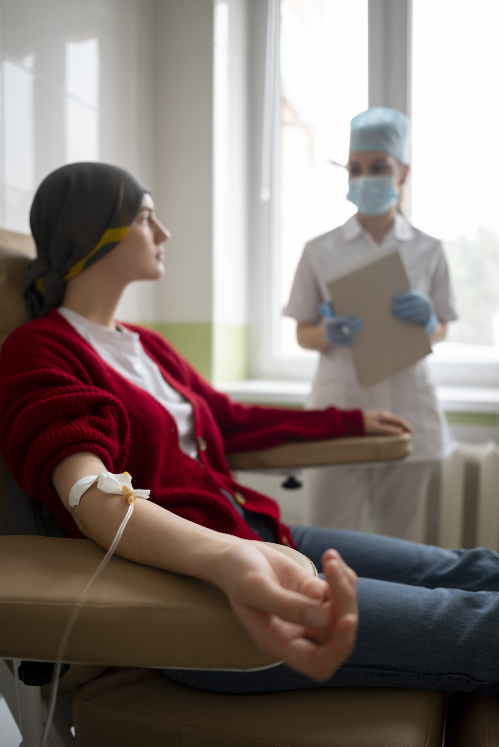 patient getting chemotherapy