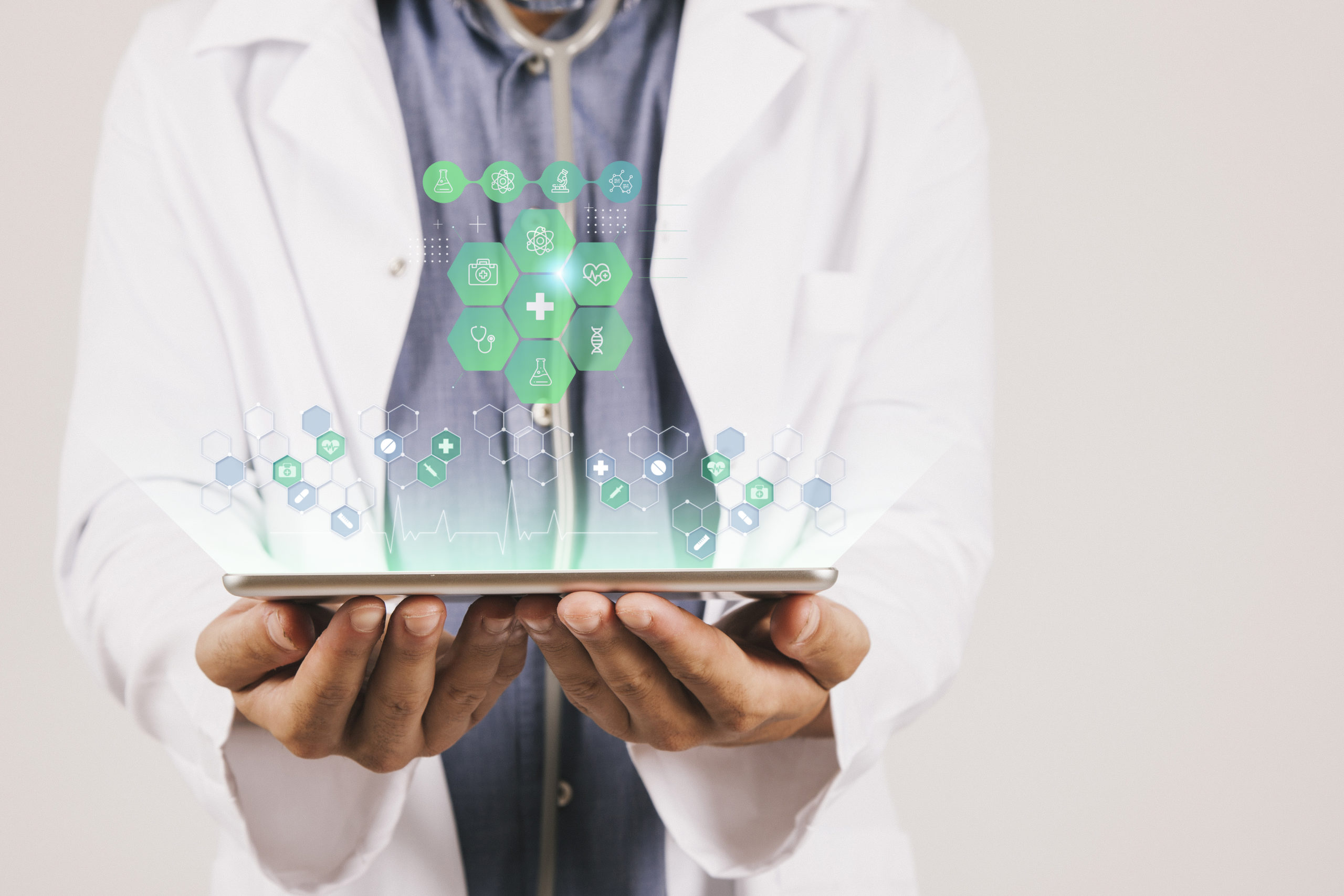 medical-banner-with-doctor-holding-tablet